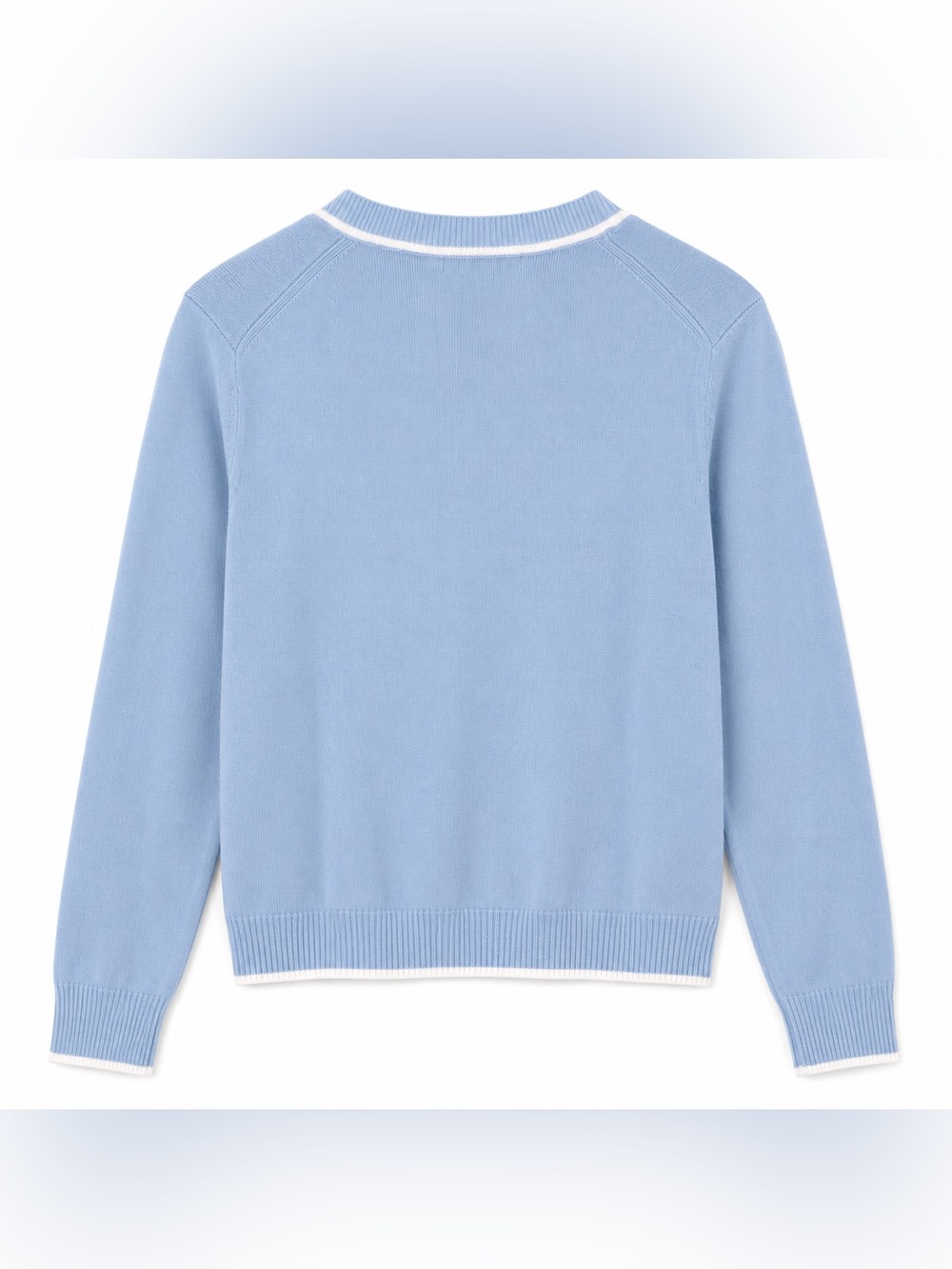 NWT Adrianna Papell Women’s Cardigan Medium Blue Bow Knit Sweater Jacket - Picture 2 of 7